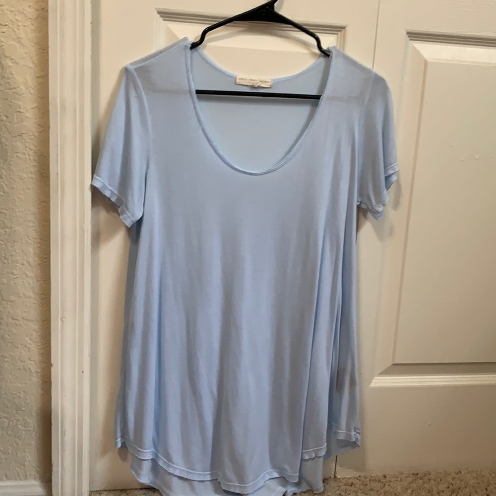 Raw hemmed flowy tee